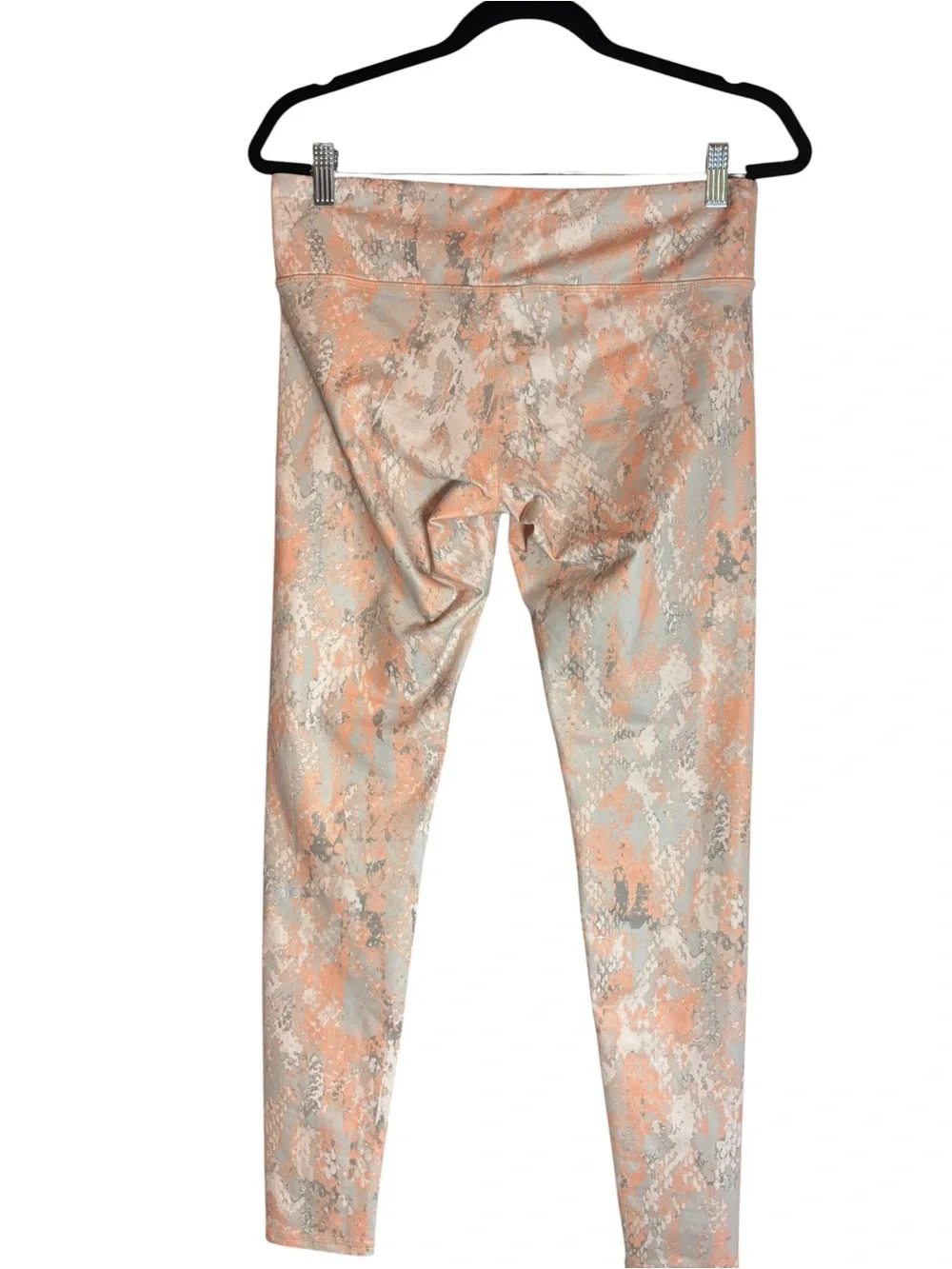Alo Yoga Abstract Snake Print High Rise Leggings Peach Gray 28” Inseam